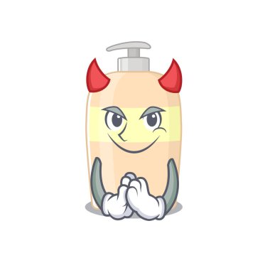 Toner, şeytan çizgi film karakteri tasarım konsepti gibi giyinmiş. Vektör illüstrasyonu