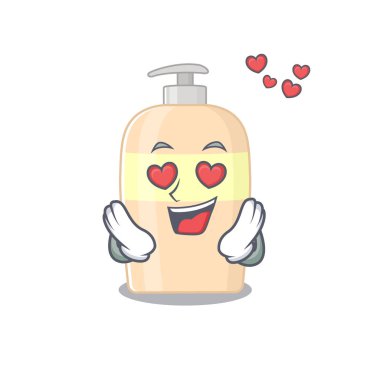 Romantik toner çizgi film karakteri aşık olur. Vektör illüstrasyonu