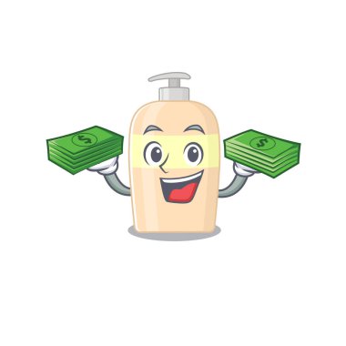 Çok parası olan zengin bir toner çizgi film karakteri. Vektör illüstrasyonu