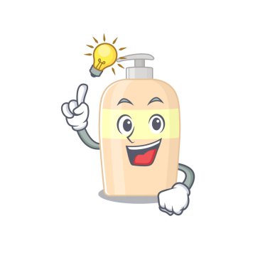 Akıllı tonerin maskot karakterinin bir fikri var. Vektör illüstrasyonu