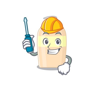 Toner karikatür tasarımı otomotiv olarak işe yaradı. Vektör illüstrasyonu