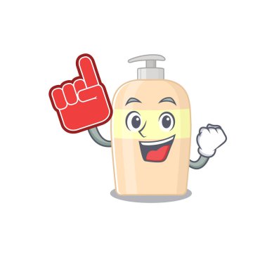 Çizgi filmdeki Toner köpük parmaklı karakter tasarımı. Vektör illüstrasyonu