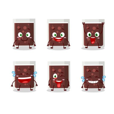 Gülen surat ifadesiyle çizgi film karakteri. Vektör illüstrasyonu.