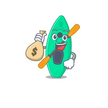 Kanonun para çantası taşıdığı çılgın zengin karikatür resmi.