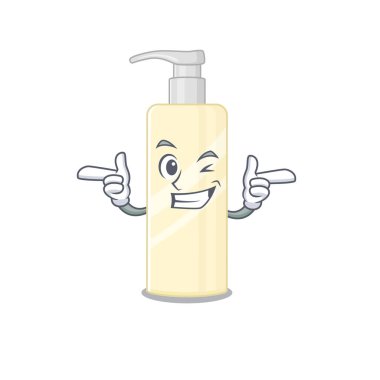 Komik gözlü saç maskesinin karikatür tasarımı. Vektör illüstrasyonu