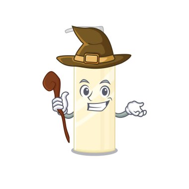 Sinsi cadı saç maskesi çizgi film karakteri tasarımı. Vektör illüstrasyonu