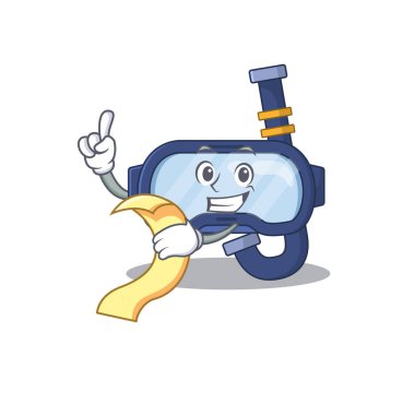 Elinde yiyecek ve içecek menüsü olan maskotlar gibi dalın.