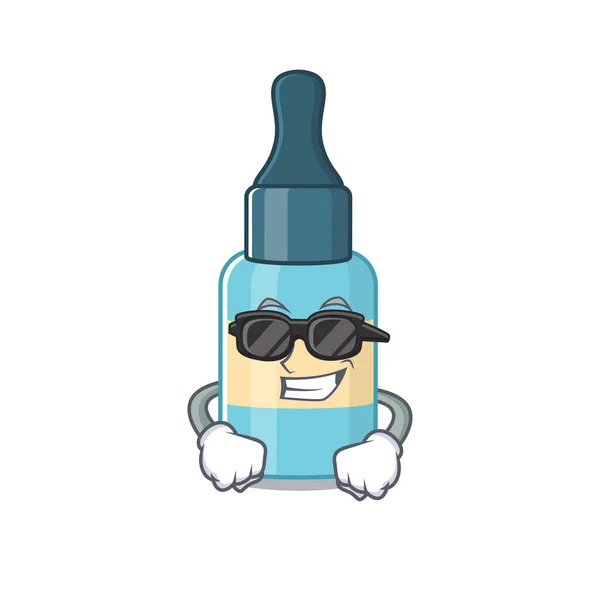 Fabuloso Personaje Dibujos Animados Aceite Pelo Con Gafas Negras Con — Vector de stock