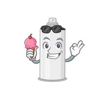 Dondurmalı saç spreyi karikatür tasarımı.