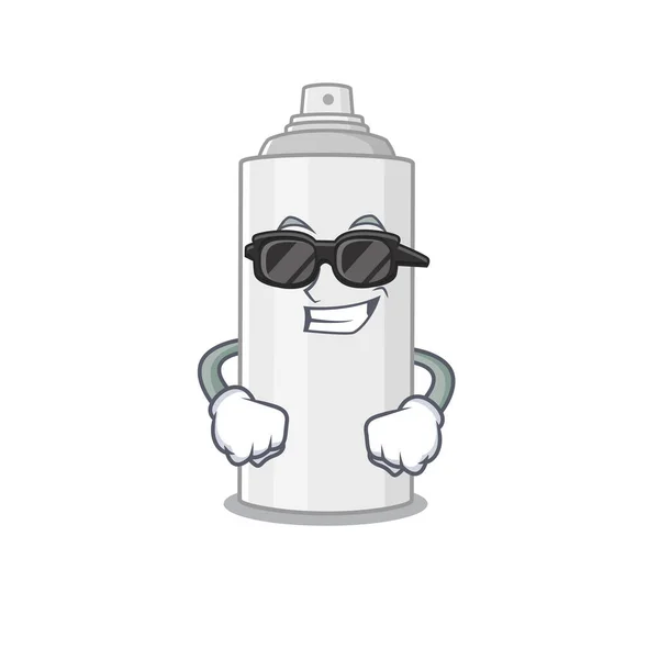 Fabuloso personagem de desenho animado spray de cabelo vestindo óculos pretos elegantes — Vetor de Stock