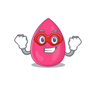 Süper kahraman karakterli bir makyaj maskotu.