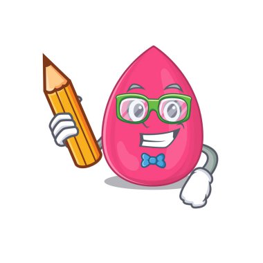 Evde salgın sırasında öğrenci makyajı maskotu tasarım çalışması.