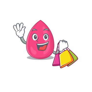 Makyaj çantası ile zengin çizgi film karakteri konsepti