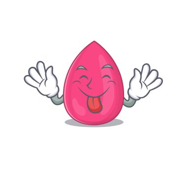 Komik makyaj süngeri çizgi film stili. Dili dışarıda.