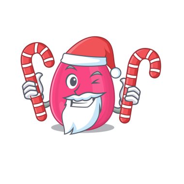 Noel karikatür karakteri gibi giyinmiş bir makyaj süngeri.