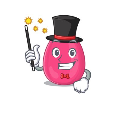 Akıllı bir makyaj sihirbazı. Sünger karikatür tasarım stili.