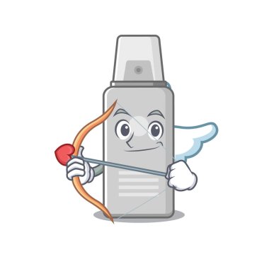 Sevimli bir tıraş köpüğü, oklu romantik bir aşk çizgi filmi gibi. Vektör illüstrasyonu