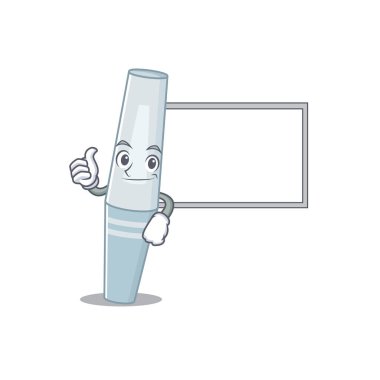 Beyaz tahta ile Mascara Karikatür karakter tasarım biçimi