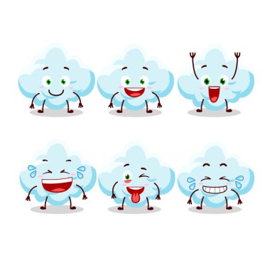 Gülen ifadeli çizgi film karakteri. Vektör illüstrasyonu.