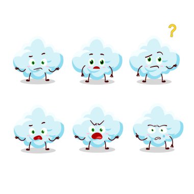 Bulutun çizgi film karakteri hangi ifadeyle. Vektör illüstrasyonu