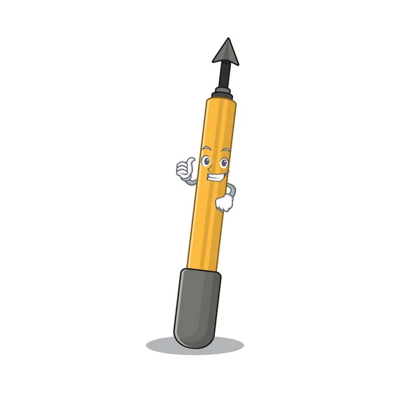 Snorkeling arrow cartoon picture design showing OK finger pose — Stock Vector