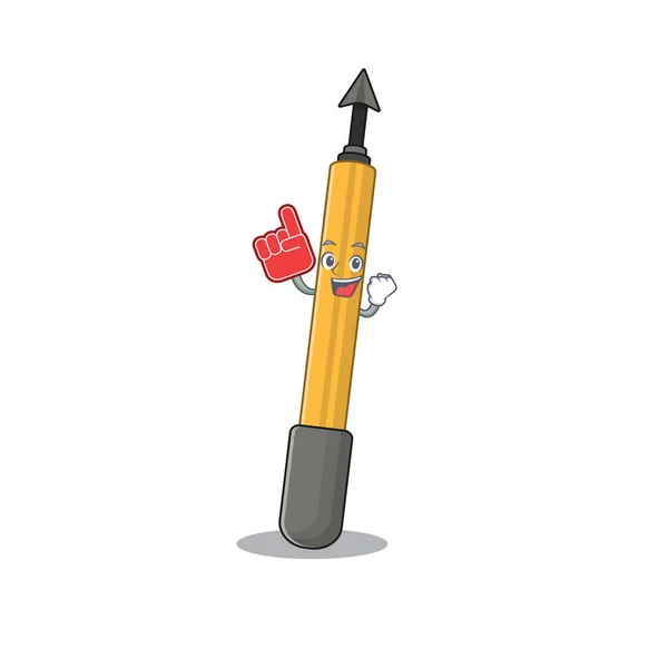 Сноркелинг стрелки в дизайне мультфильма с пальцем пены — стоковый вектор