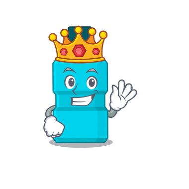 Mütevazı bir ağız gargarası karikatür tasarımı kralı. Altın taçlı.