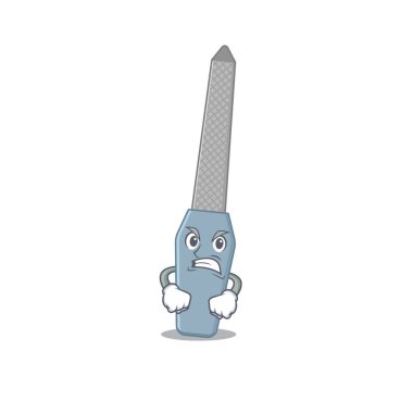 Tırnak törpüsünün karikatür tarzı çılgın bir yüze sahip.