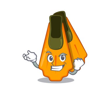 Mutlu yüzgeçli yüzgeçlerin karikatür tasarımı