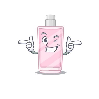 Komik gözlü parfüm karikatür tasarımı.