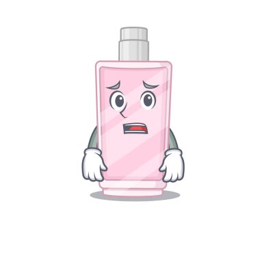 Çizgi film tasarım parfümü endişeli yüzünü gösteriyor