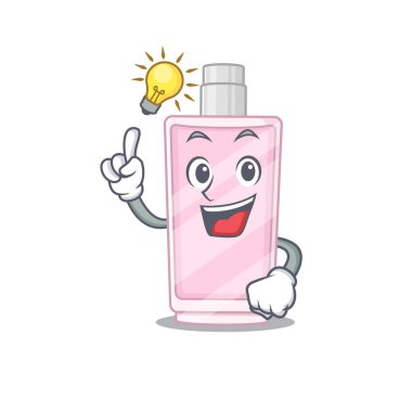 genius perfume Mascot character has an idea gesture