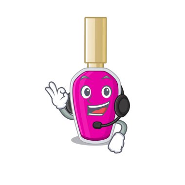 Kulaklık takarak pembe oje, karikatür karakteri kavramı