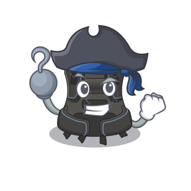 Bir kanca eller Korsan karakter scuba batmazlık dengeleyici çizgi film tasarımı