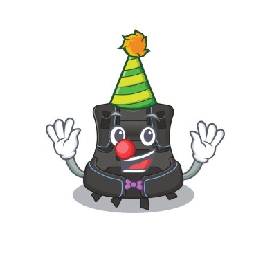 Dost canlısı palyaço dalgıçlığı dengeleyici maskot tasarımı konsepti