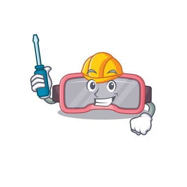 VR gözlüklerinin karikatür tasarım biçimi bir otomotiv olarak çalıştı