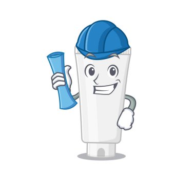 Duş jeli mimarinin karikatür tasarımı konsepti. Yeni şehir manzarası mavi baskılar. Vektör illüstrasyonu