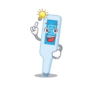 Dahi dijital termometre maskot karakterinin bir fikri var.