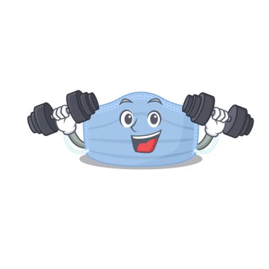 Cerrahi maske tasarımı egzersiz sırasında halterleri kaldırmaktan mutluluk duyar.