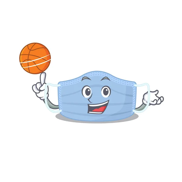 Дизайн талисмана чемпионата мира по футболу с баскетболом — стоковый вектор