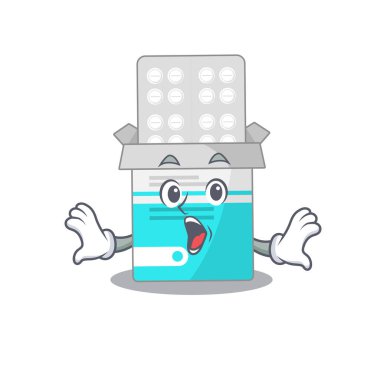 Tıbbi ilaç şişesi maskotu tasarımı inanılmaz bir jest gösteriyor.