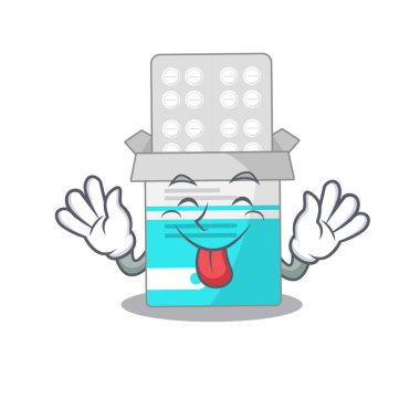 Komik tıbbi tıp şişesi çizgi film stili.