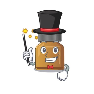 B vitamini çizgi film tasarımı tarzında muhteşem bir akıllı sihirbaz.