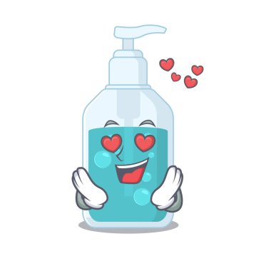 Romantik el dezenfektanı çizgi film karakteri aşık olur.