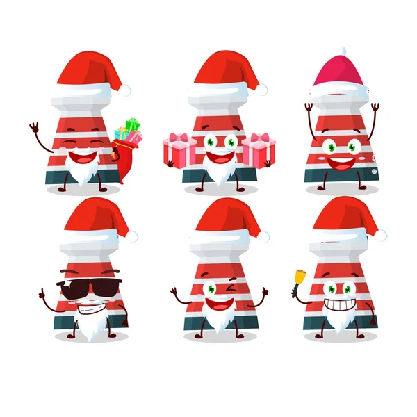 Emoticons Άγιος Βασίλης με χαρακτήρα κινουμένων σχεδίων mercusuar — Διανυσματικό Αρχείο
