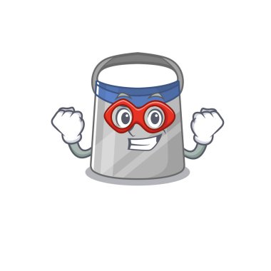 Süper kahraman karakterinde bir yüz kalkanı çizimi. Vektör illüstrasyonu