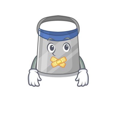 Yüz kalkanı çizgi film karakteri tarzında garip, sessiz bir yüzü var. Vektör illüstrasyonu