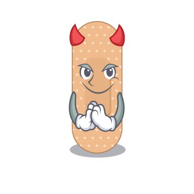 Cadılar Bayramı gecesinde şeytan çizgi film karakteri gibi giyinmiş standart bandaj.