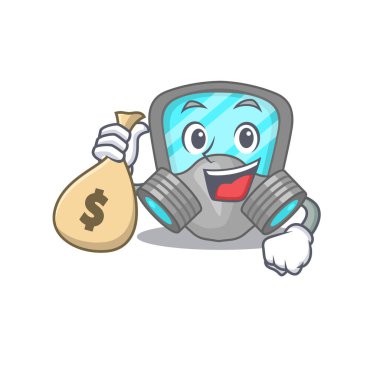 Çılgın zengin solunum maskesi tasarımında para çantaları var.