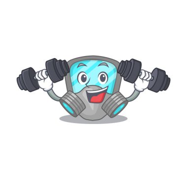 Solunum maskesi tasarımı egzersiz sırasında halterleri kaldırmaktan mutluluk duyar